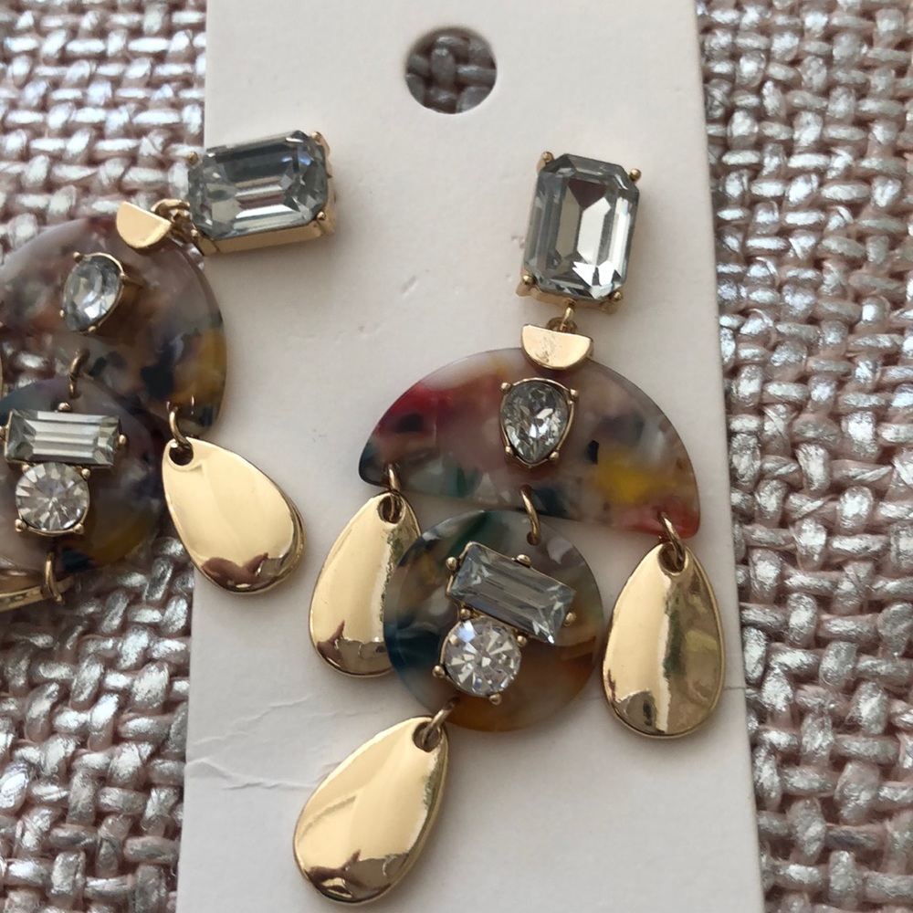Express crystal & metal long earrings